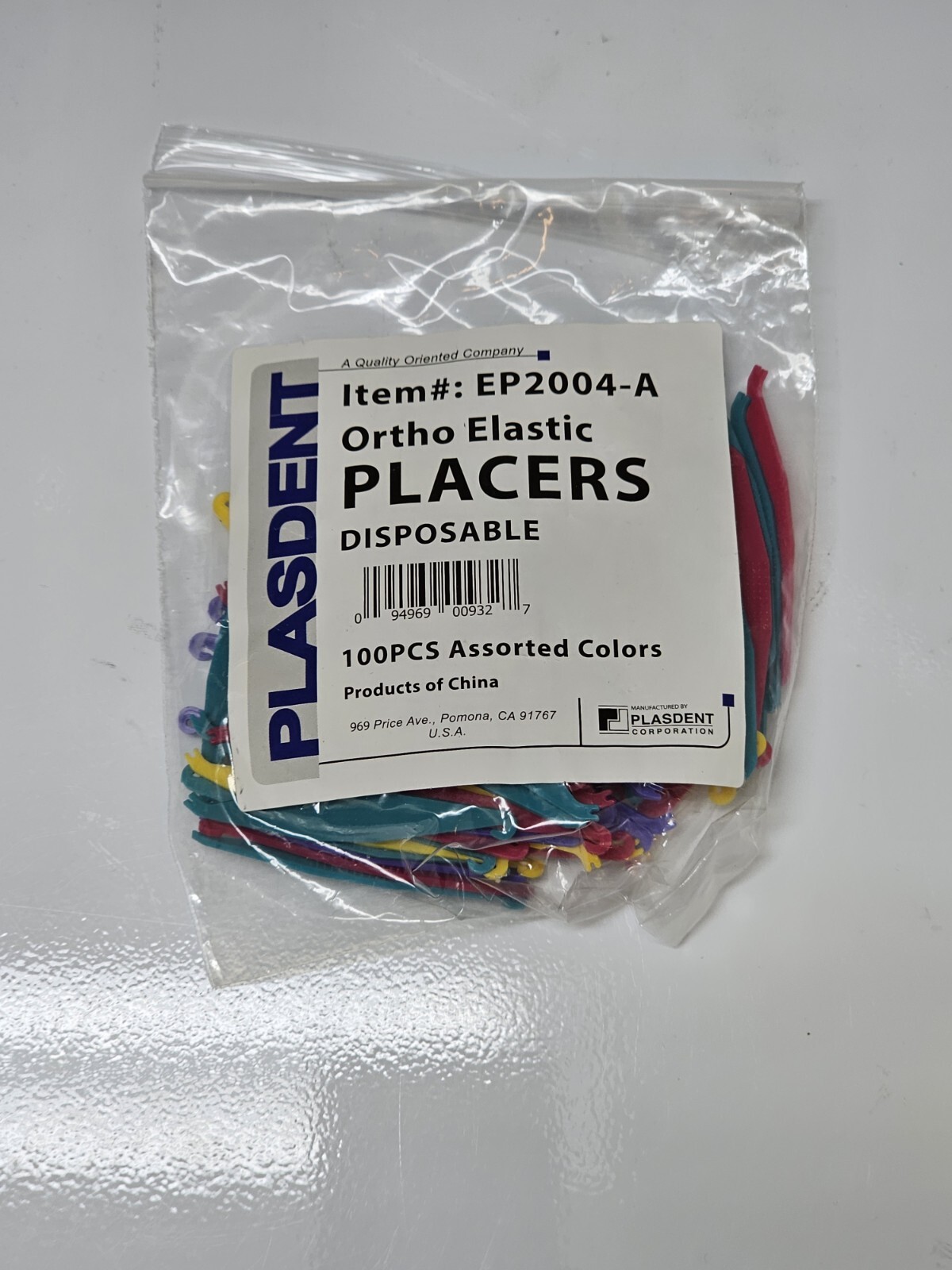 Dental Ortho Elastic Placers Assorted Colors 100 Pcs