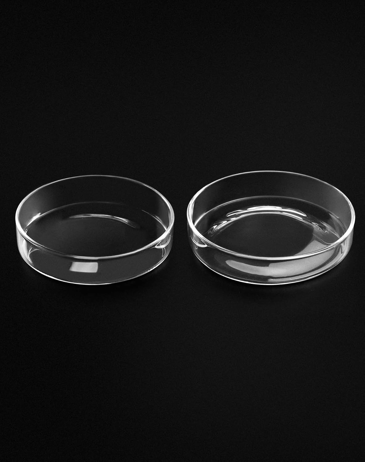 5-Pack Glass Petri Dishes 100mm x 23mm with Lids |Thick 3.3 Borosilicate Lab Set