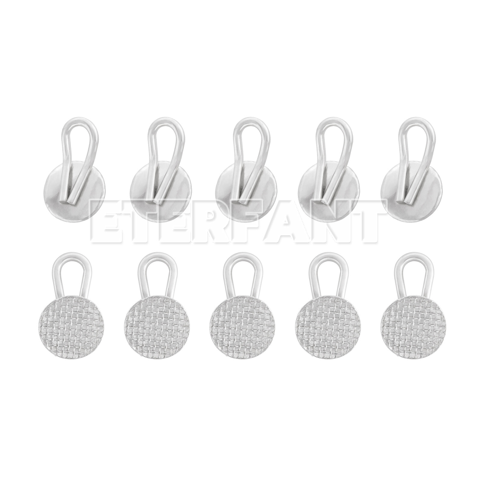 10PCs ETERFANT Dental Orthodontic Lingual Buttons Round/Rectangular Bondable