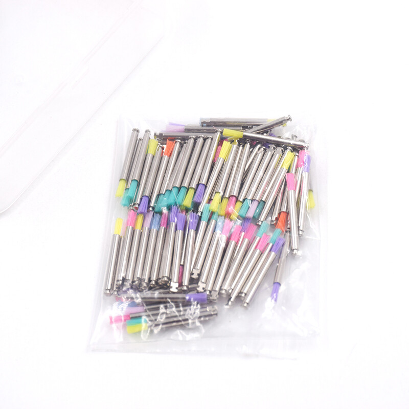 PB300 Dental Prophy Brush Multity Color Polishing Removal Single Use Flat Brush