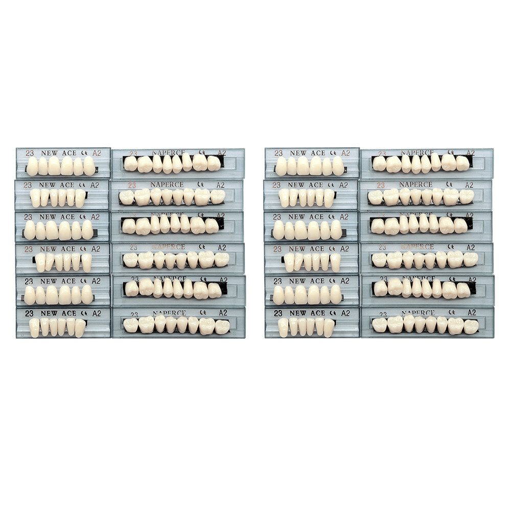 23# A2 Denture Acrylic Resin Teeth 168pcs Full Dental Tooth Upper Lower Shade