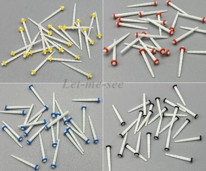 2000Pcs Dental Quartz Glass Fiber Post Teeth Restorative Screw Straight 4 Sizes