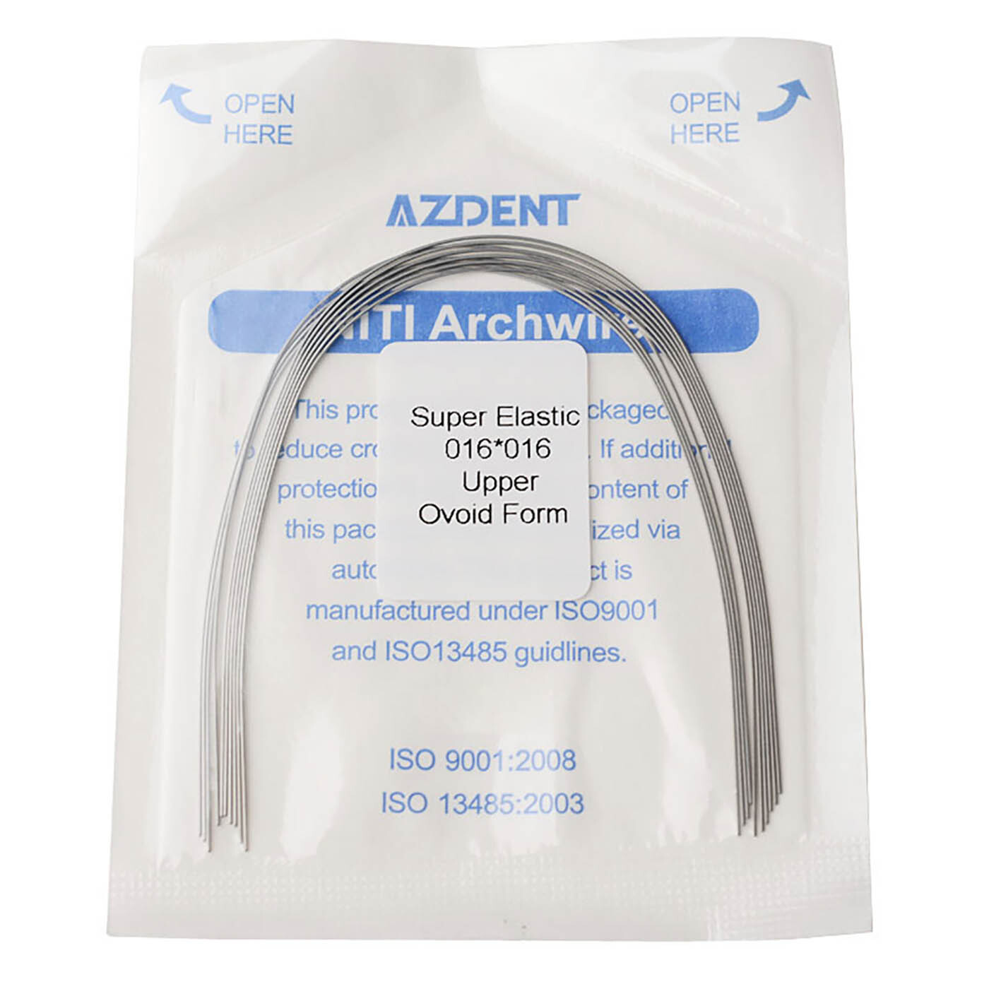 AZDENT Dental Orthodontic Super Elastic Niti Rectangular Arch Wire Ovoid/Nature