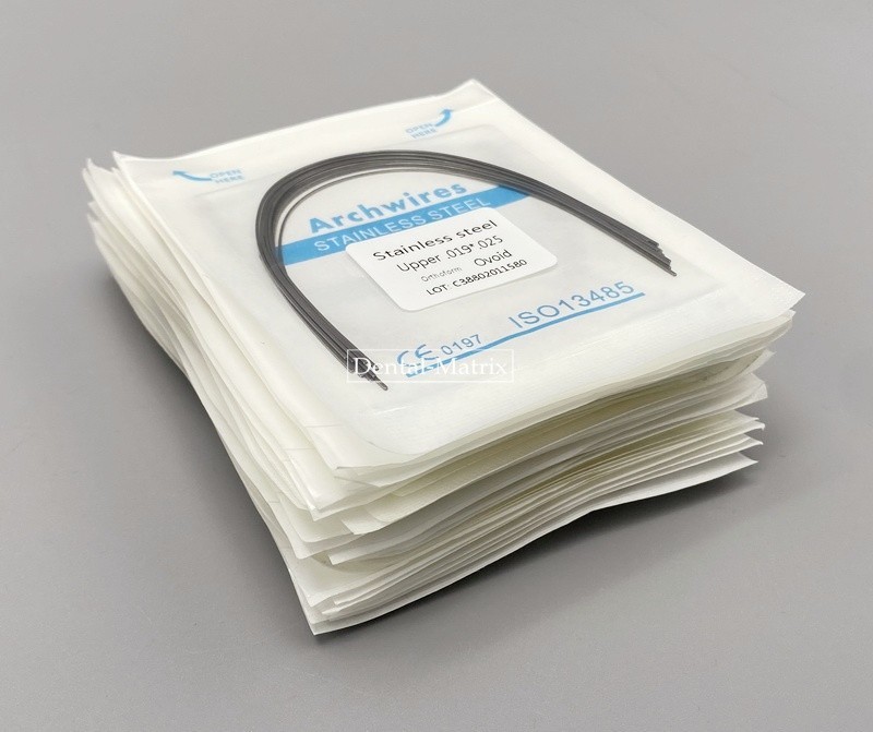 100 Pcs Dental Ortho S.S Arch Wire Round Rectangular Stainless Steel Wires Ovoid