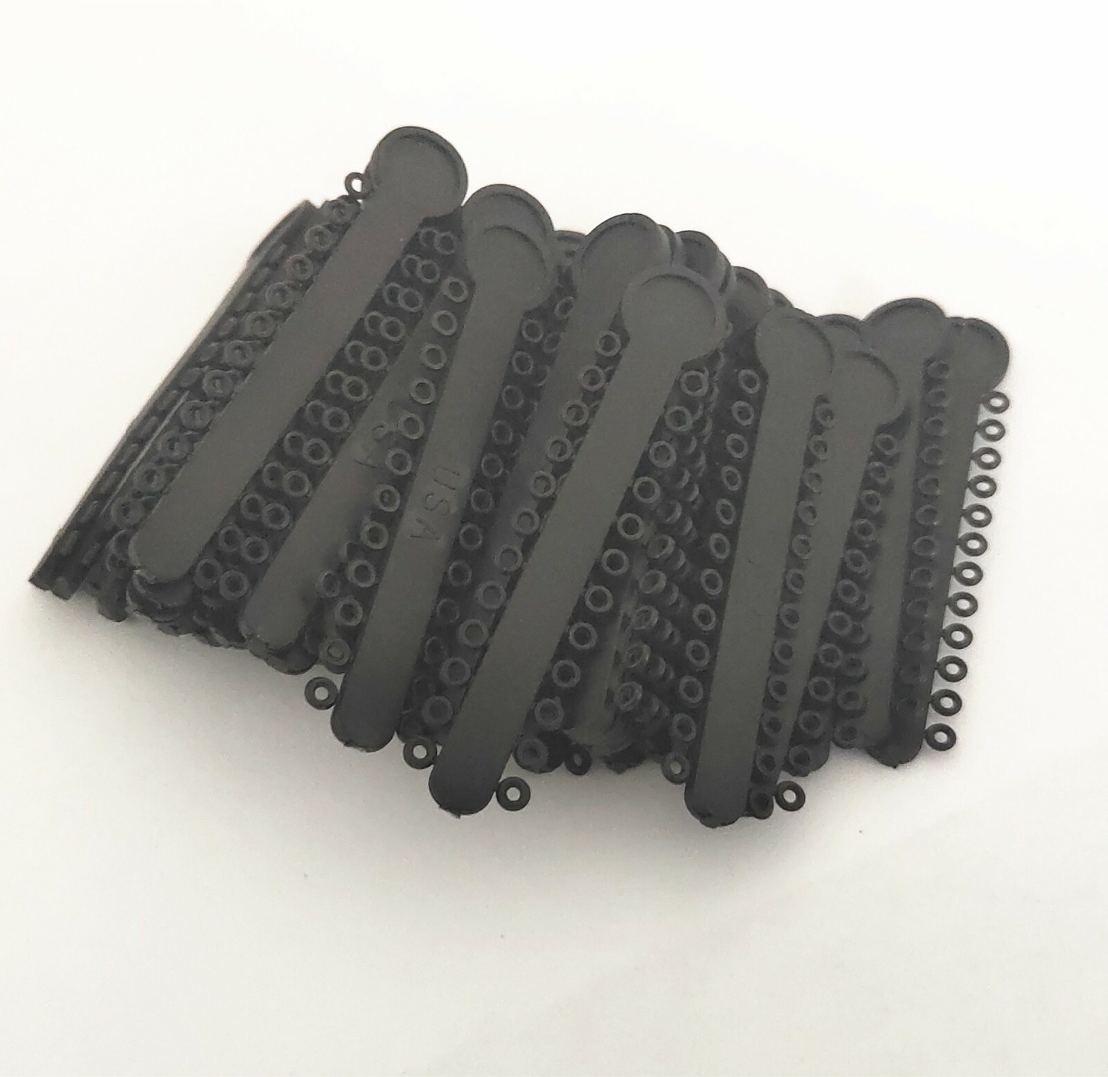 2 Packs Dental Black Color Elastic Ligature Ties Rubber Bands 1008Pcs/Pack