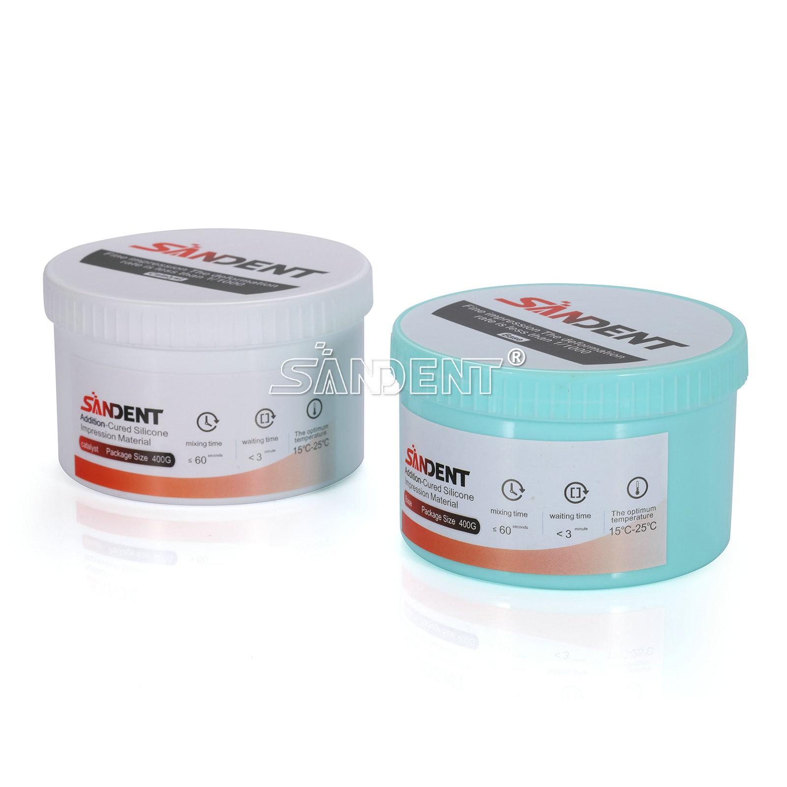 Dental Putty Fast Set PVS VPS Impression Material Base 2 x 400 ml