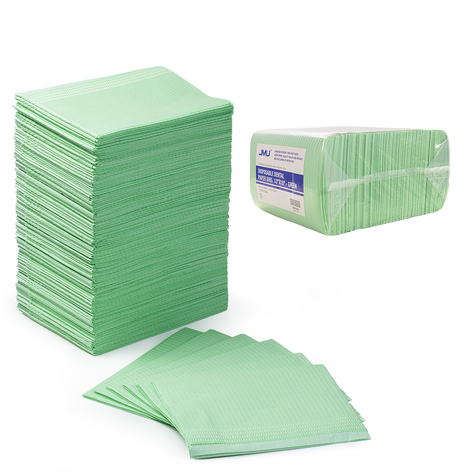 JMU 2000PCS Disposable Dental Bibs 3-Ply Tattoo Towel 13″x18″ Waterproof Medical