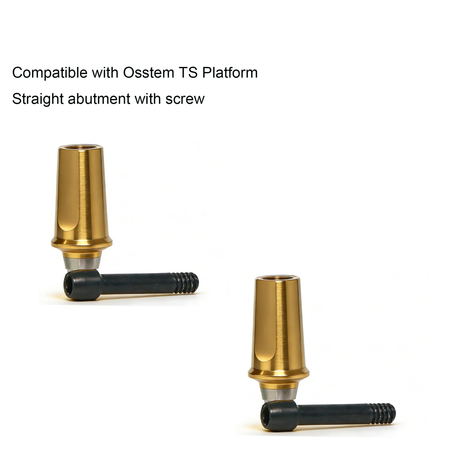 US Titanium straight abutment ti cemented abutment compatible Osstem Hiossen TS