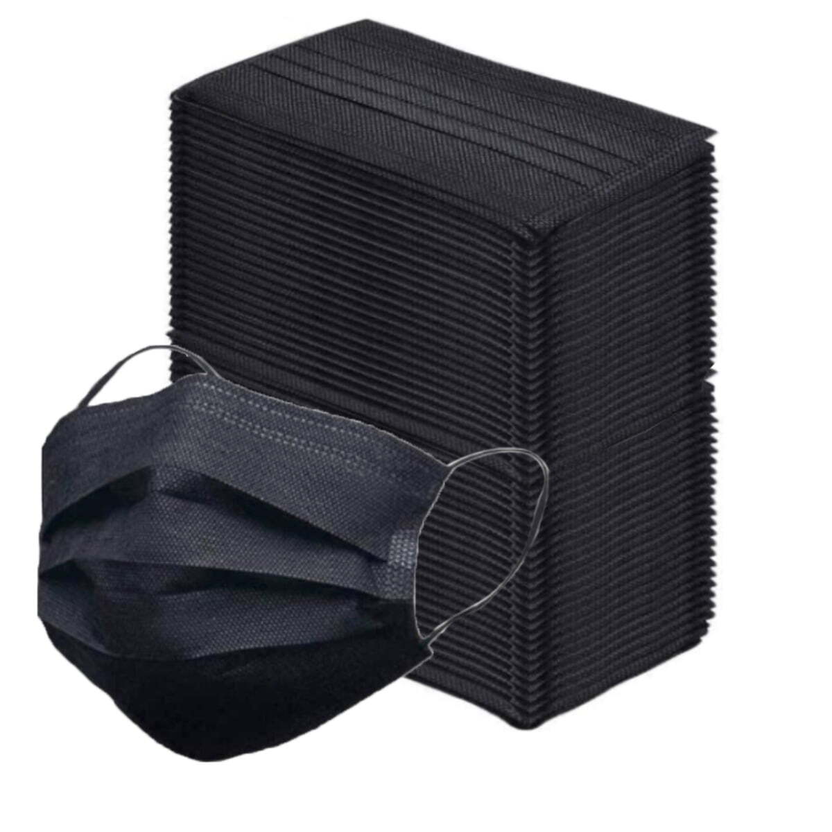 100pk Disposable Face Mask for Adults, 3 Layer Protective Ear Loop Mouth Cover