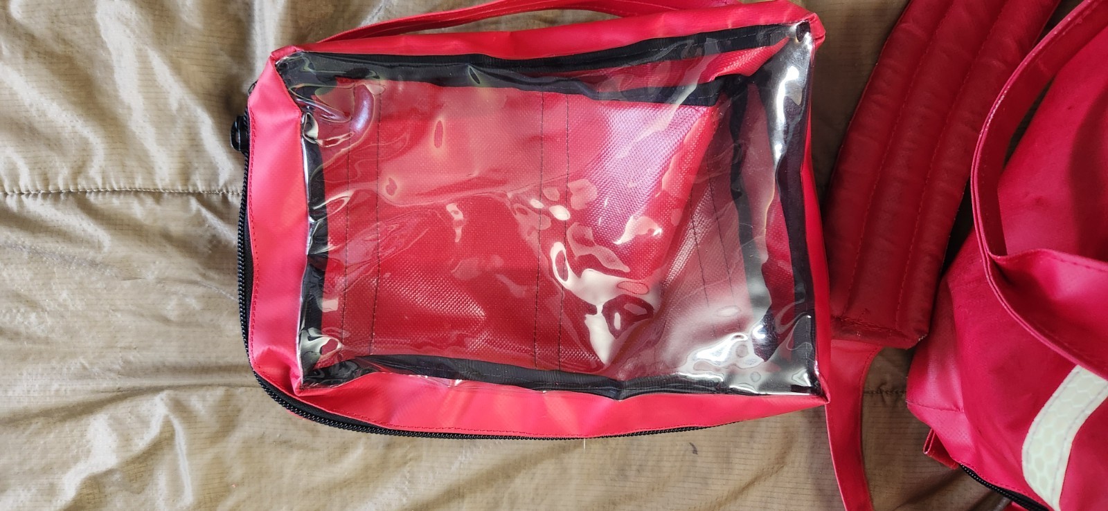 L.A. Rescue Bfr attack bagEMS Trauma Bag w/ Shoulder Strap & Clear Zip Pouch