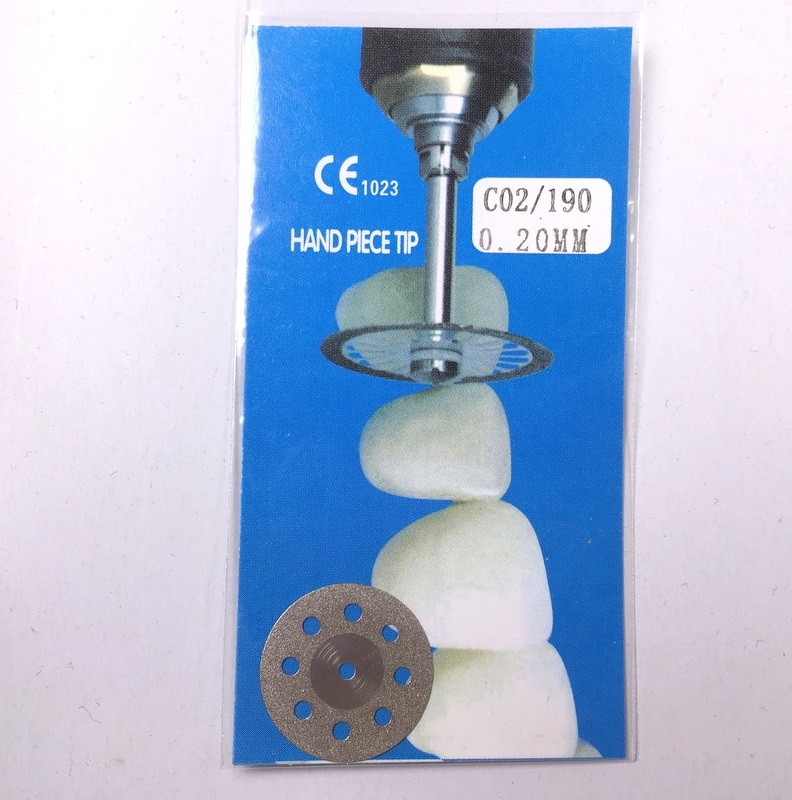 5Pcs Dental Diamond Disc Wheel Porcelain Teeth Cutting Polishing Discs 190*0.2mm