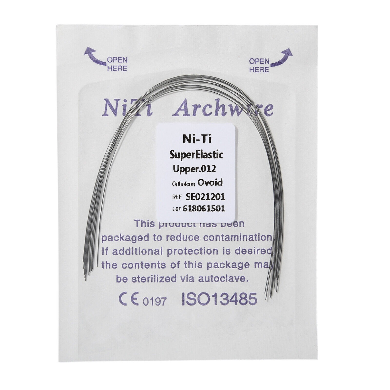 Dental Orthodontic Arch Wire Niti Super Elastic Round Rectangular Ovoid Natural