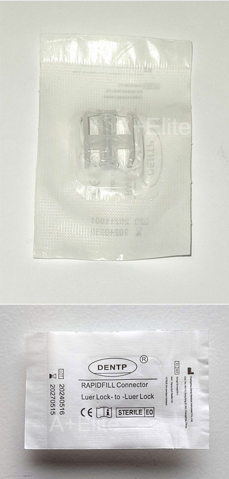 DENTP Rapidfill Luer Lock To Luer Lock Syringe Connectors Sterile 5 10 20 13901