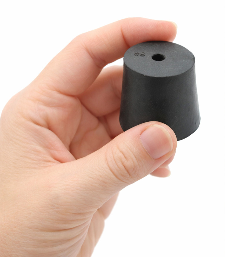 #6 Solid Rubber Stoppers Lab Tapered Plug Bung 1 Hole Fits 1 1/32″ to 1 1/4″