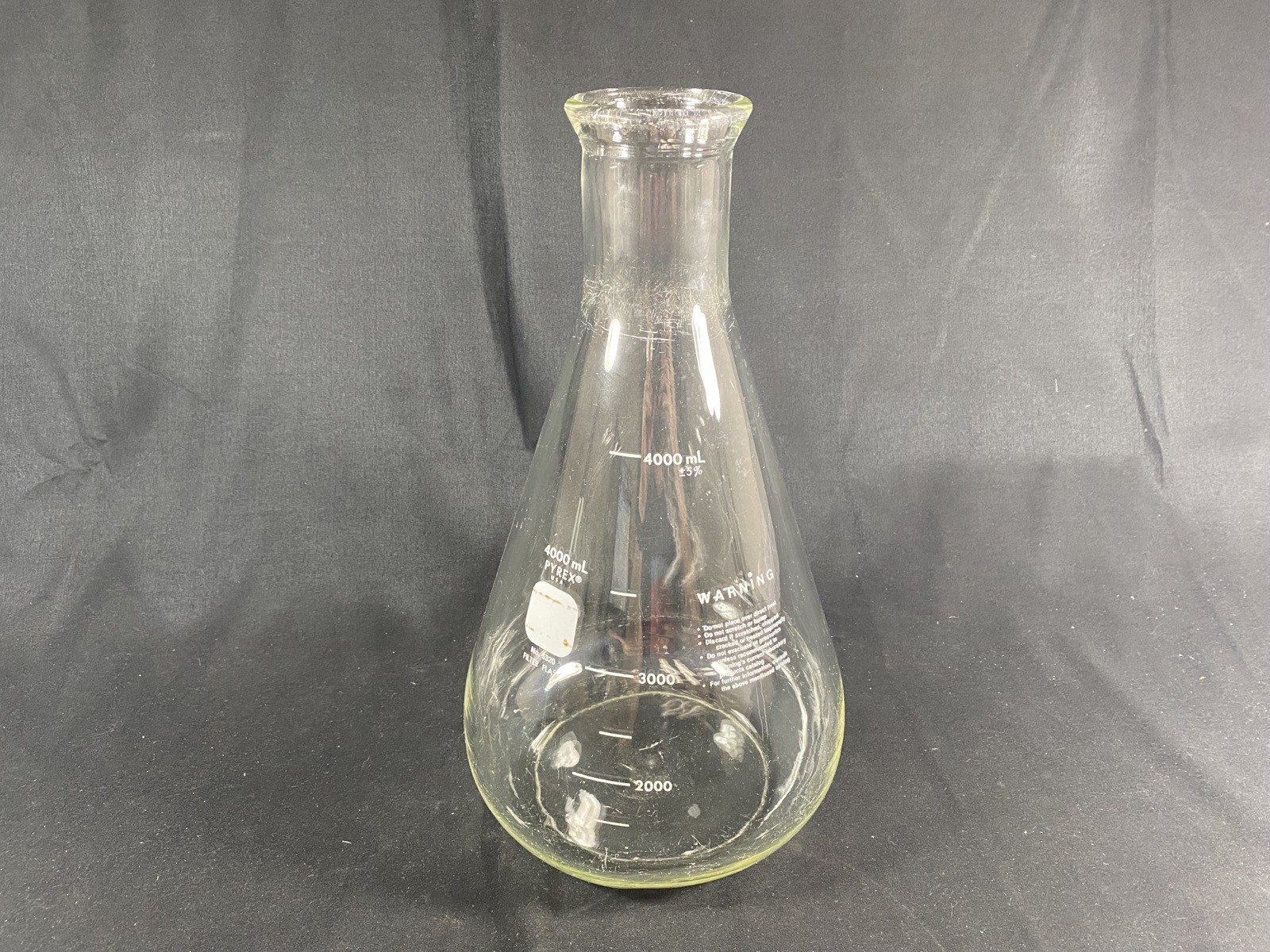 PYREX Glass 4000mL 4L Filter Erlenmeyer Flask Heavy Wall 5320-4L (1/Pk)