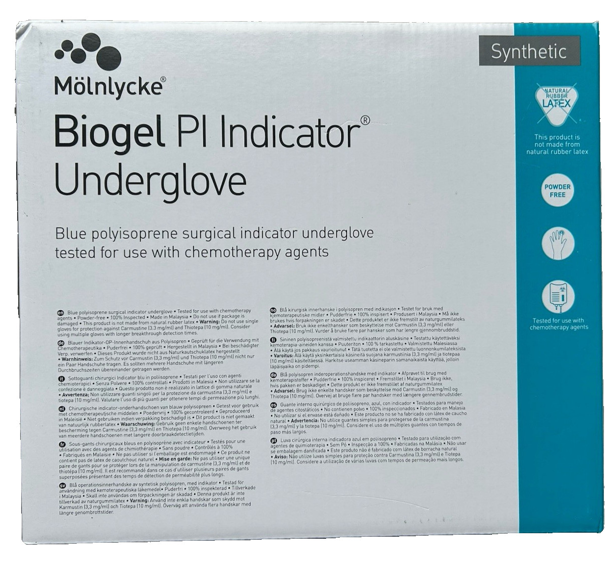 Molnlycke Biogel PI Indicator Underglove Size 7 Polyisoprene 41670 NEW 50 Pairs
