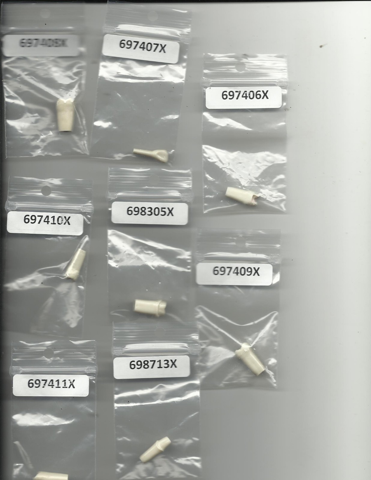 8 different Typodont Teeth – all new in packages