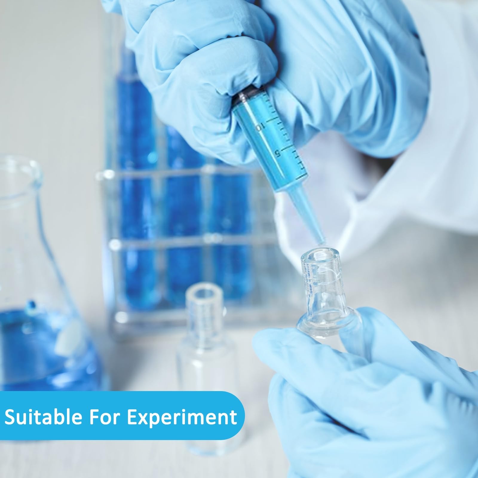 60ml Syringe with Cap, Syringes without Needle for Liquid, Scientific Plastic