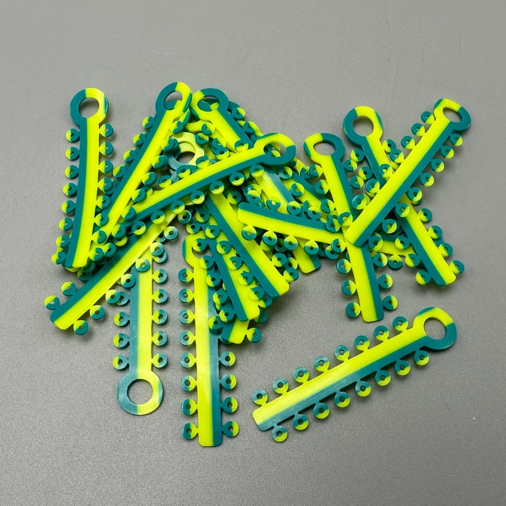 Dental Orthodontic Elastic Ligature Ties Rubber Bands Braces Double Color 320pcs