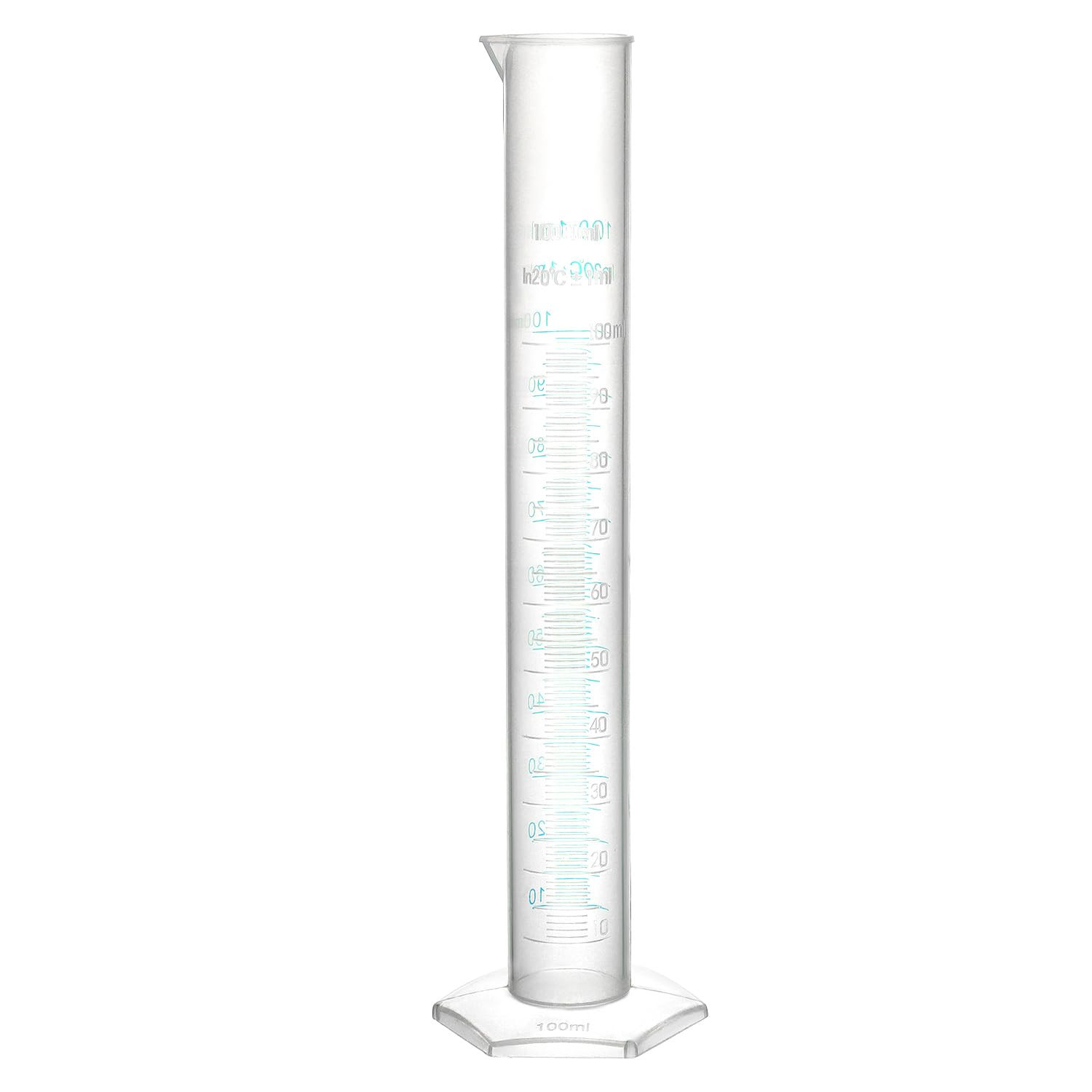 20 Pack 100ml Polypropylene Plastic Beakers Hex Base Dual Scale Projects