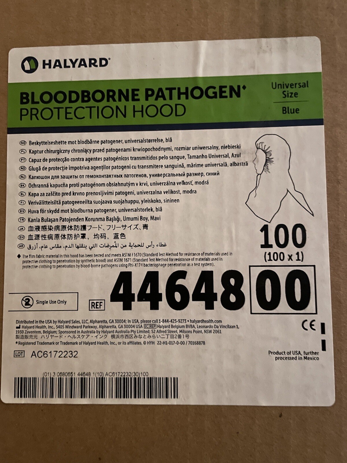 100 X PPE Medical Protection Surgical Hood