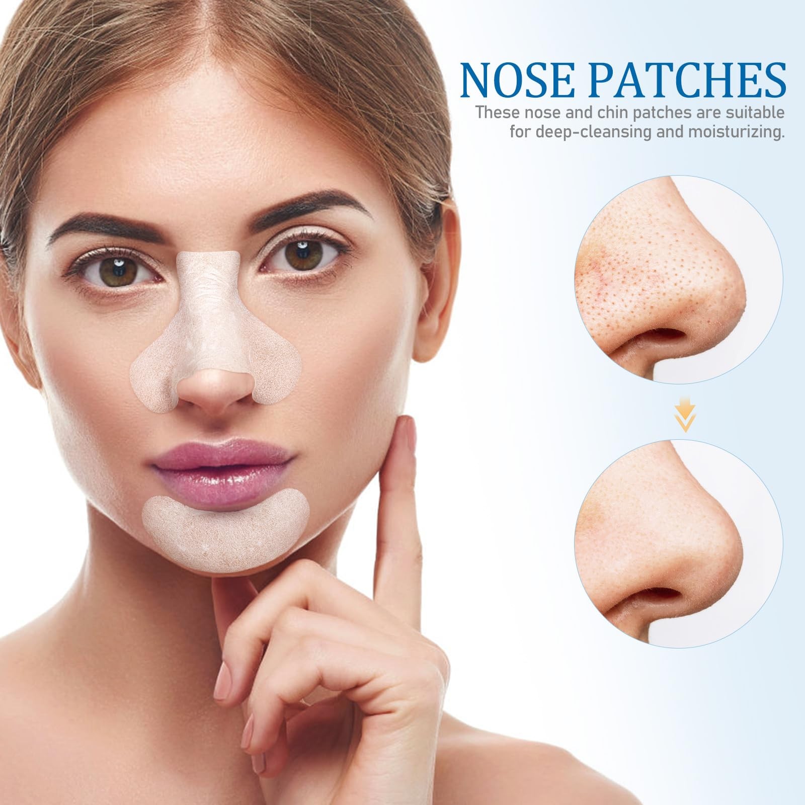minkissy 200 Pcs Sticker Paper Nose Patches for 1 Count (Pack of 200), White