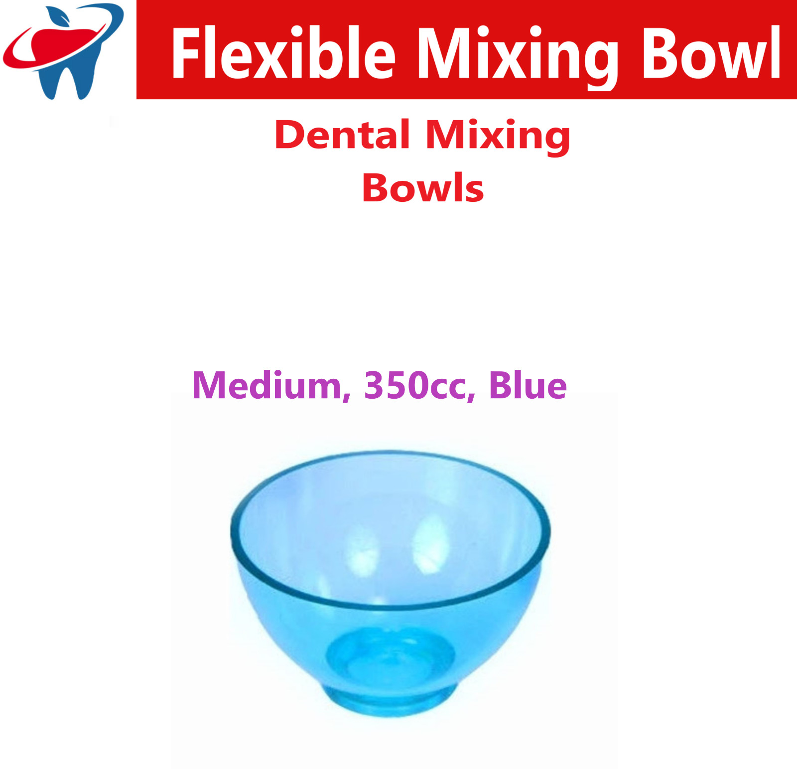 Dental Lab Flexible Rubber Impression Mixing Alginate Bowl – All Sizes / Colors
