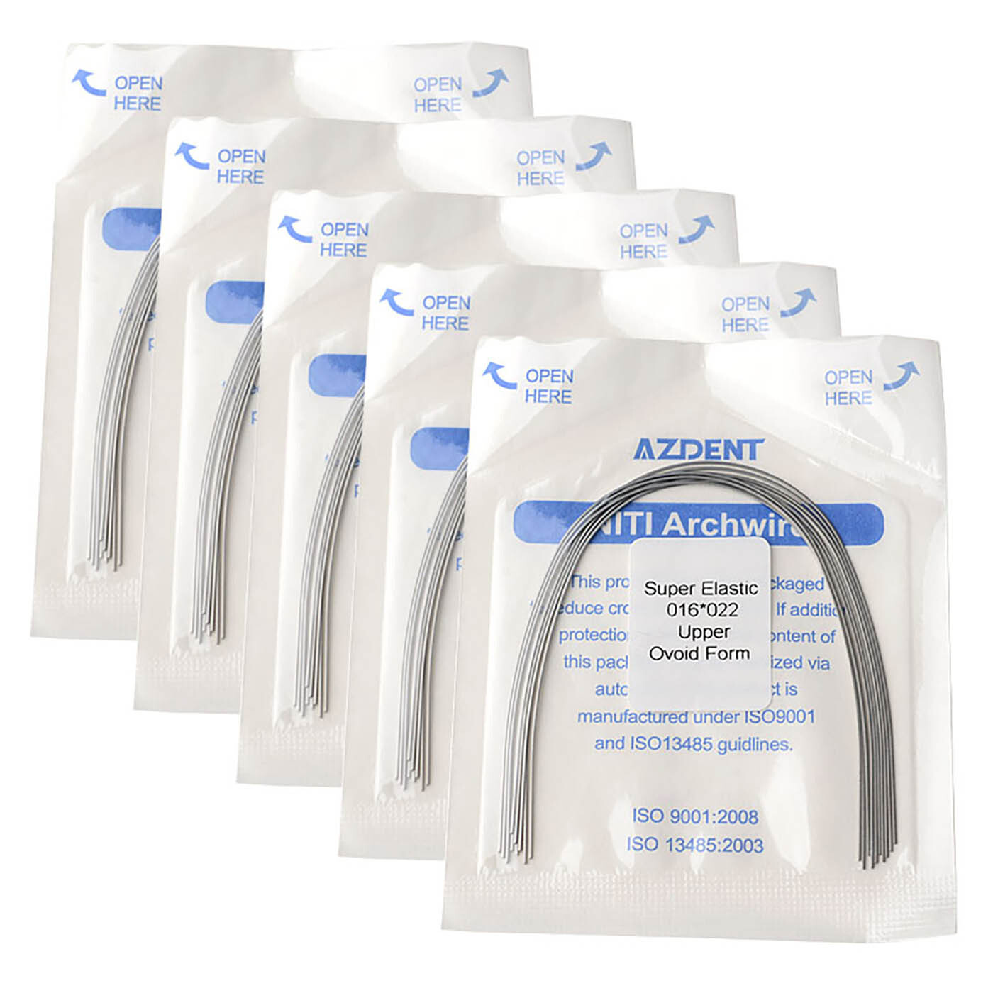 10 Pack AZDENT Dental Orthodontic Arch Wire Niti Super Elastic Rectangular Ovoid