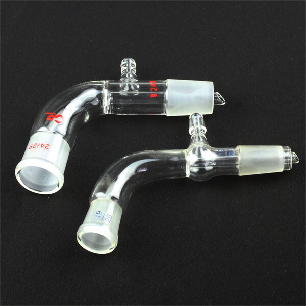 Glass Vacuum Tube Lab Glassware Chemistry Adapter 105 Bend Take-off