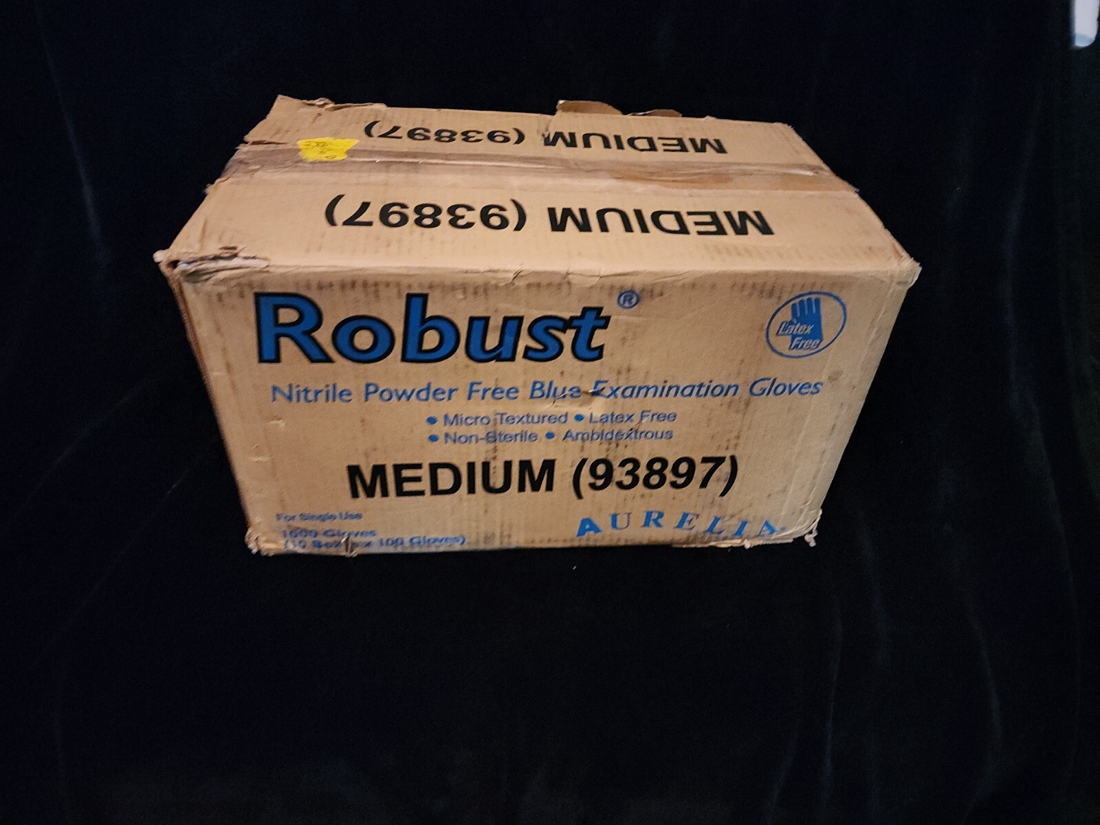 Aurelia nitrile gloves medium Micro texture latex free none-Sterile case 1000