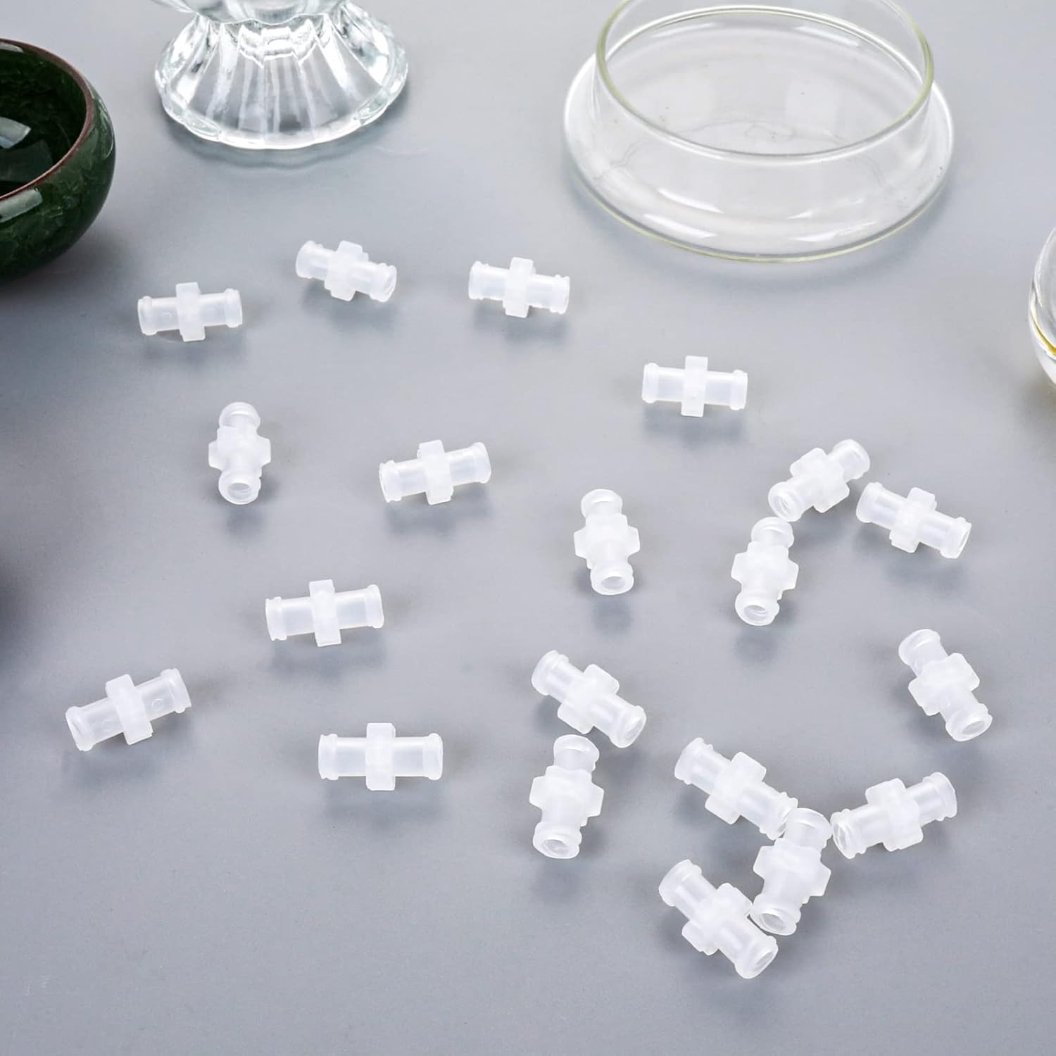 20 Pcs Syringe Adaptor, Luer Lock Female Luer Syringe to Syringes Transfer Joint
