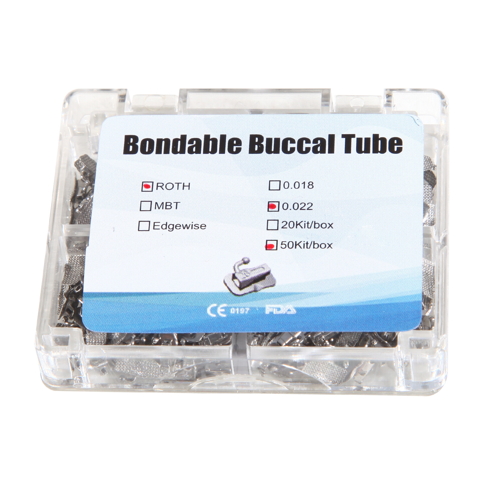 5o set/box Dental Orthodontic Bondable Buccal Tube Roth 022 1st molar CE&FDA OR