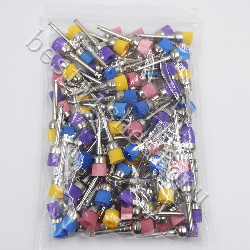 Dental Multi-color Nylon Latch Flat Bowl Buffing Polisher Prophy Cup Bolt Brush