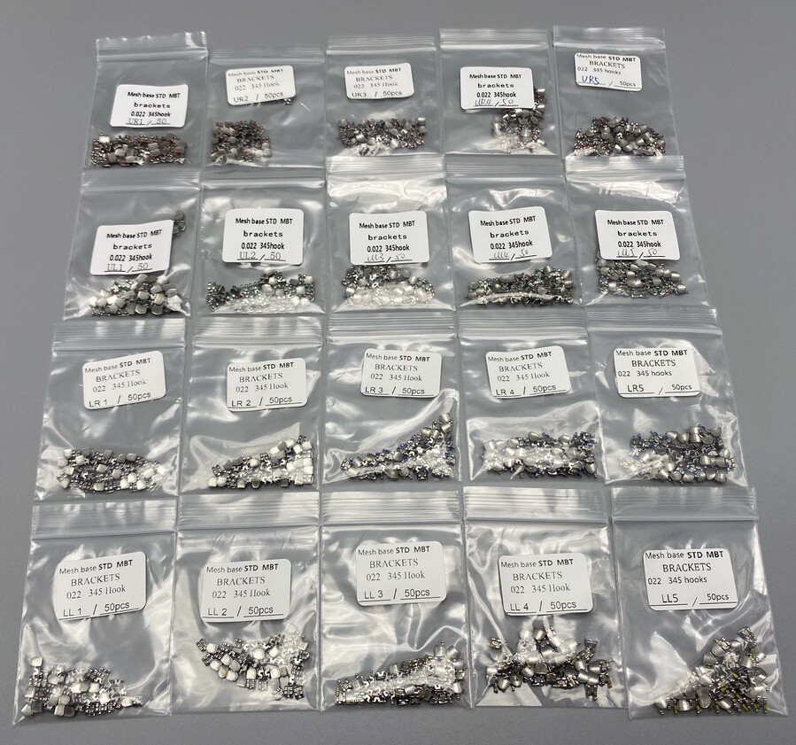 Dental Orthodontic Brackets Braces Standard MBT 022 Slot Hooks 345 Metal Bulk