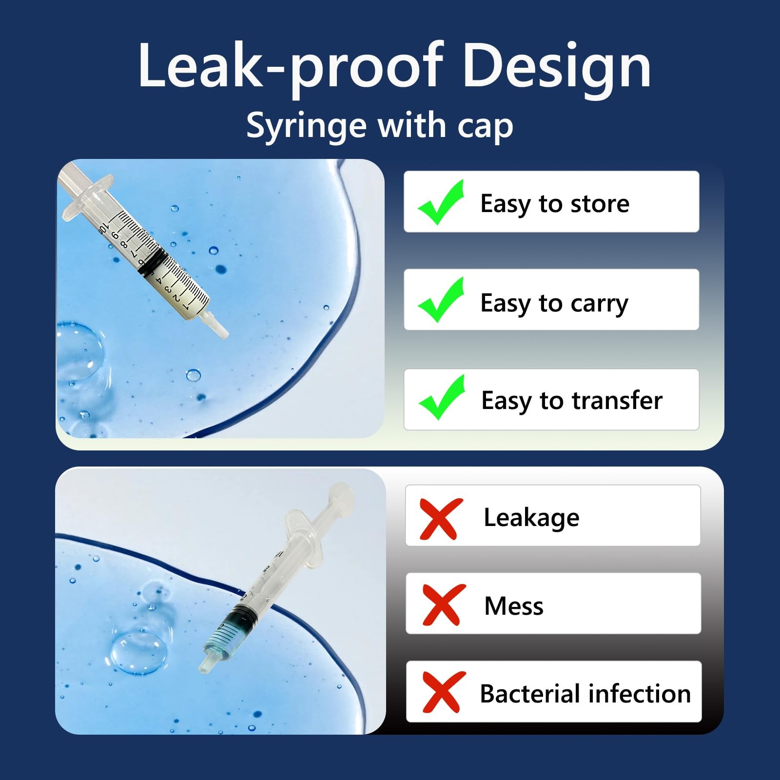 30 Pack 1ml Syringe for Liquid, Plastic Syringes without Needle, white