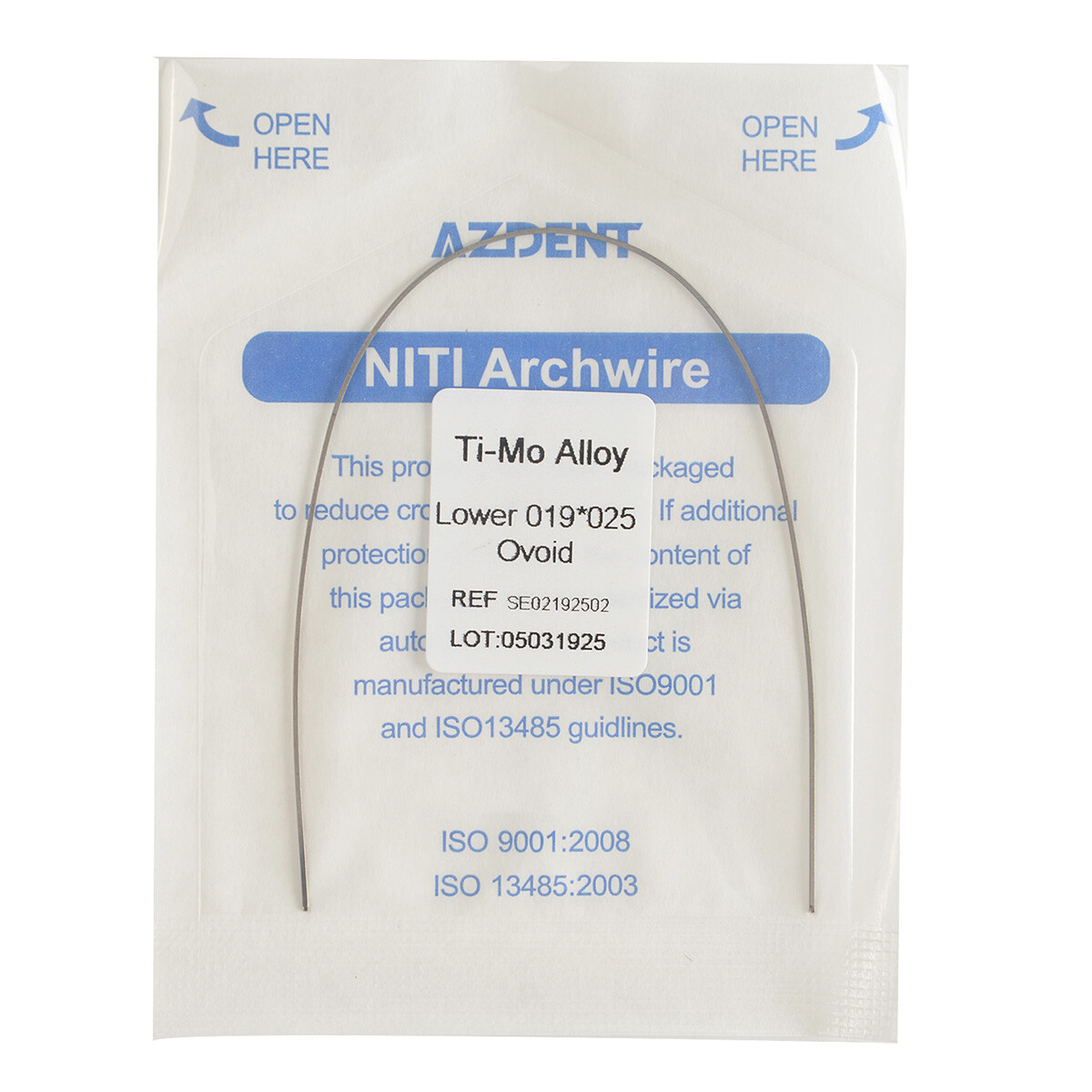 AZDENT Dental Orthodontic TMA Molybdenum Beta Titanium Alloy Arch Wire All Size
