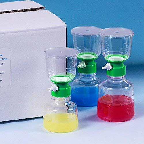12PCS Vacuum Bottle Top Filters 0.22um PES Membrane 500ml Funnel+500ml Received