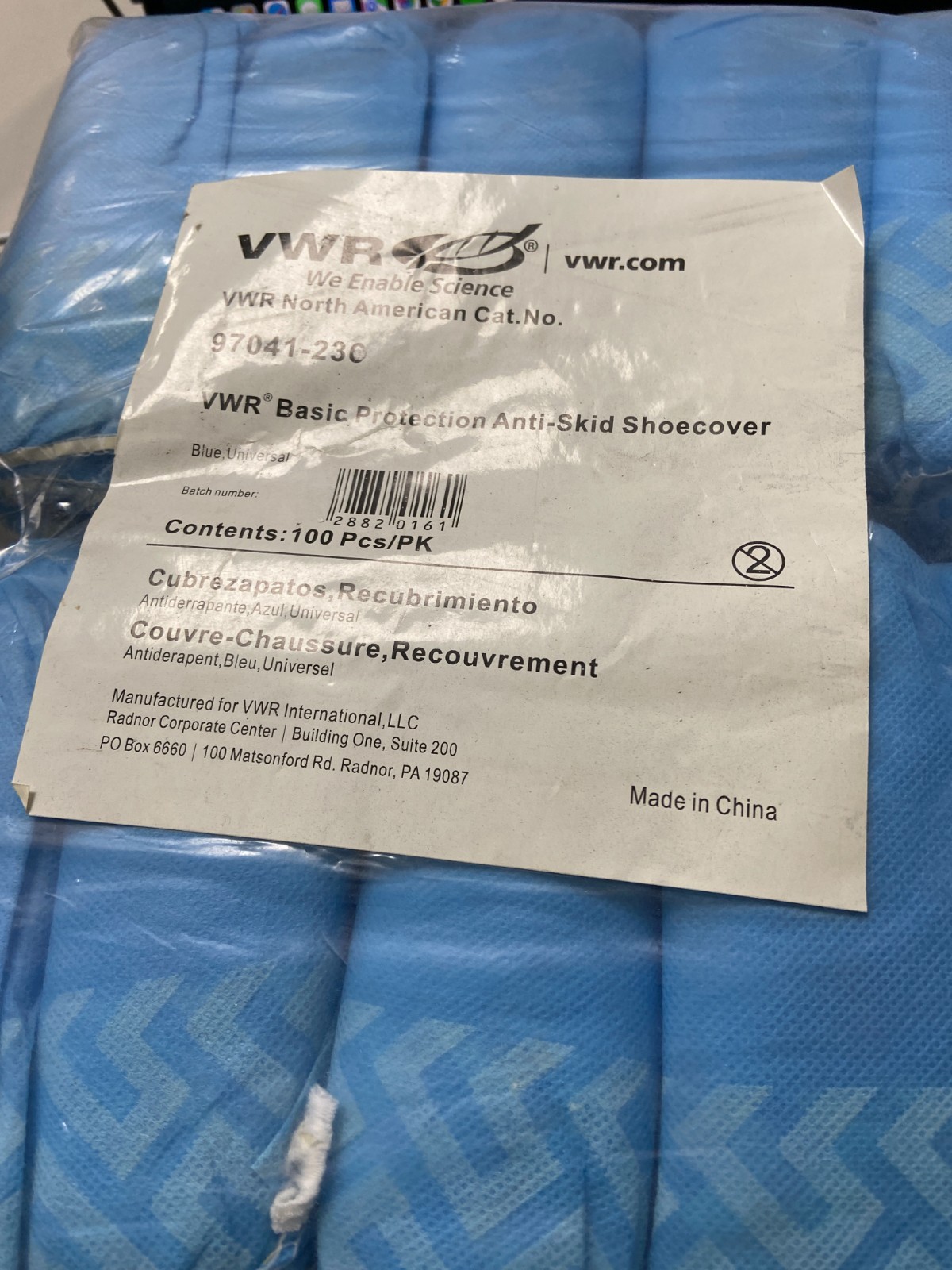 100pk Shoe Cover Non Woven Disposable Anti Skid Durable Fabric Medical/Food