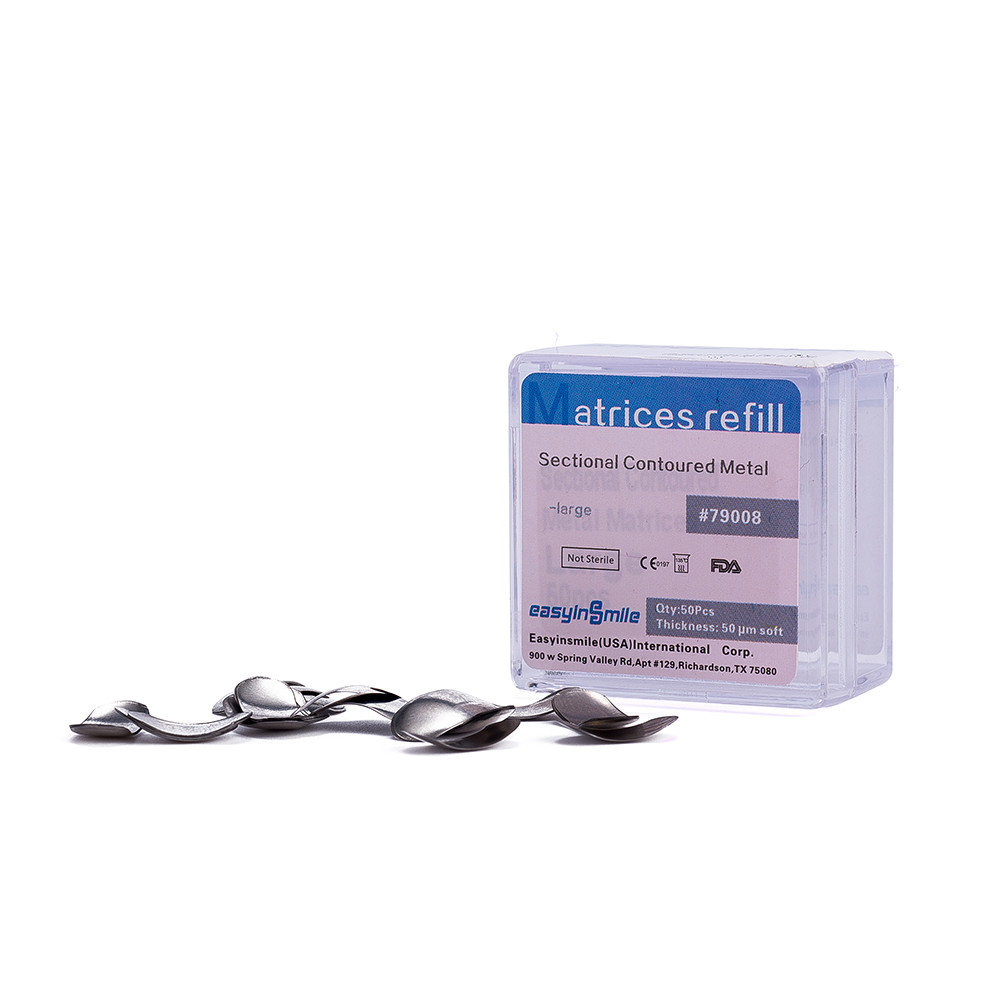 150Pc S/M/L Matrix bands dental Sectional Contoured refill pack Metal 50 μm soft