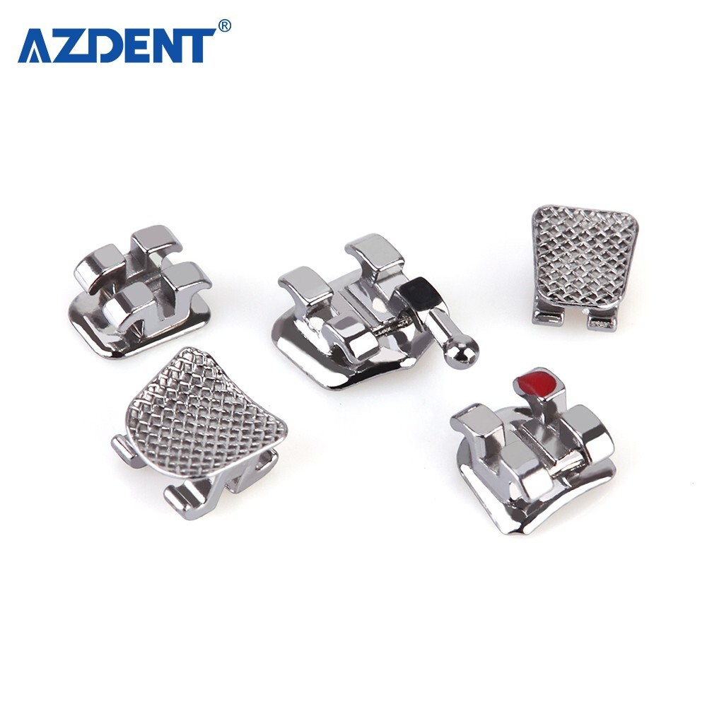 10 Kits AZDENT Dental Orthodontic Metal Bracket Braces Mini Roth .018 Hooks 345