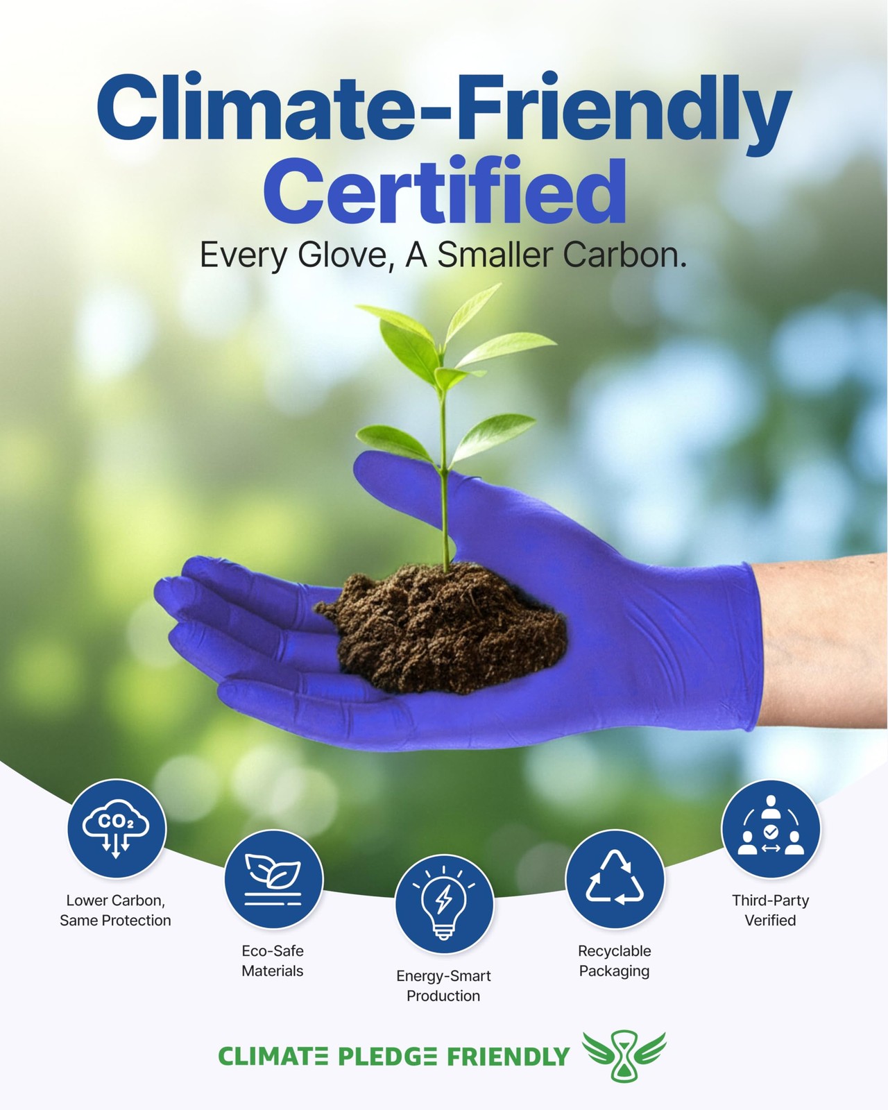 Schneider Nitrile Exam Gloves, Dark Blue, Large, 03 Blue (Large 100ct)