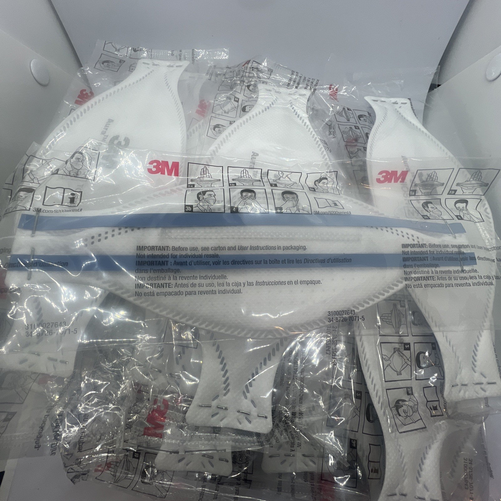 3M Aura 9205 N 95 Particulate Respirator Face Mask – White (20 Pack)