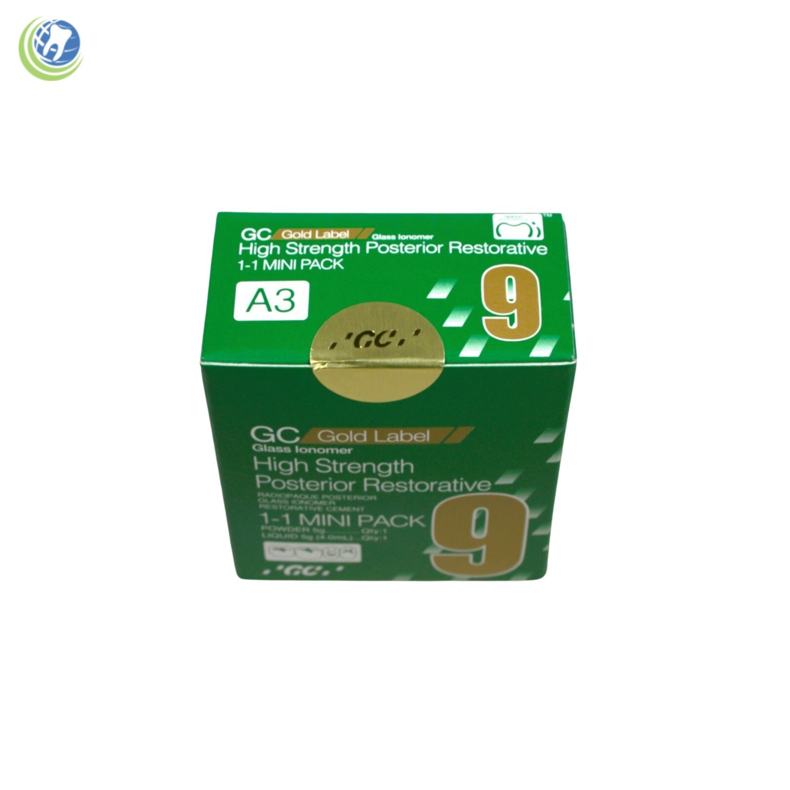 GC Fuji IX Gold Label 9 High Strength Mini Pack Dental GI Radiopaque PosteriorA3