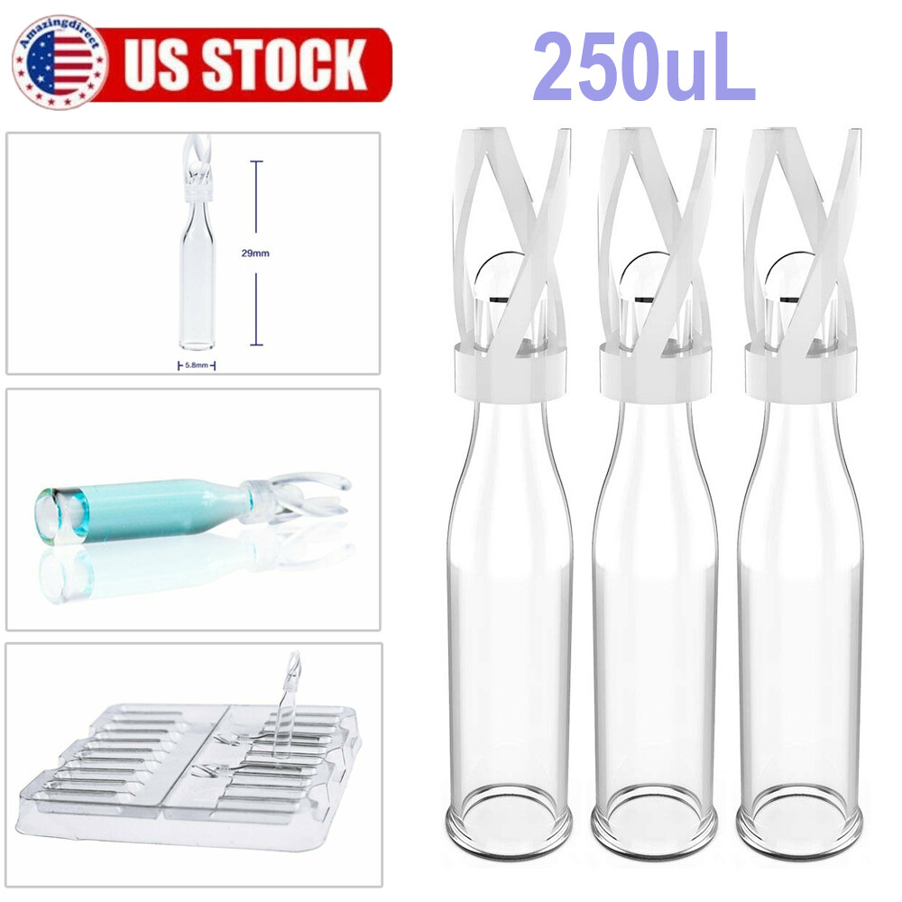 1000pcs 0.25mL Vial Inserts Glass Conical Base Micro-Insert for 2ml 9-425 Vials