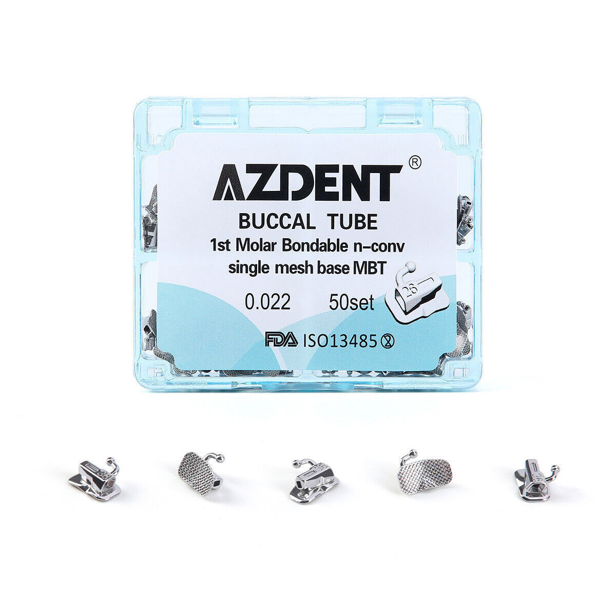 AZDENT Dental Orthodontic Buccal Tubes 1st 2nd Molar Tube Roth MBT 022 Bondable