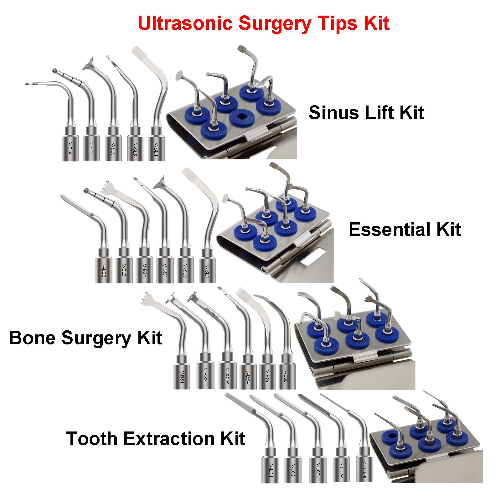 Dental Ultrasonic Scaler ACTEON Tip H3 10X 1S Piezo NEWTRON Slim B.LED Handpiece
