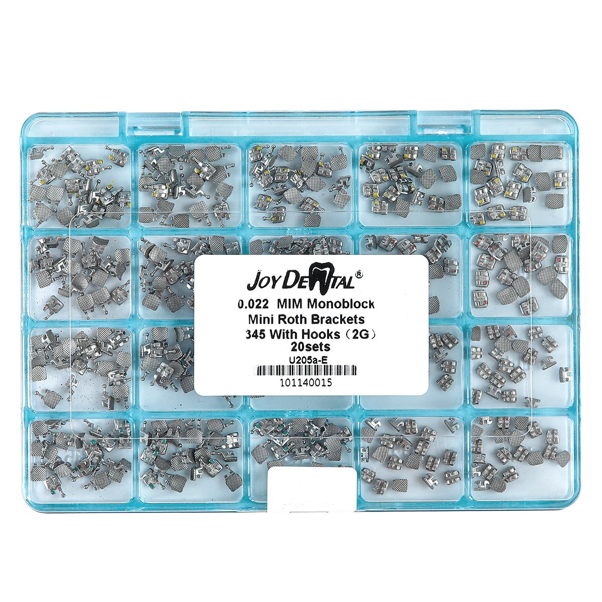 20Sets Dental Orthodontic MIM Monoblock Brackets Mini Roth 0.022″ Hooks AZDENT