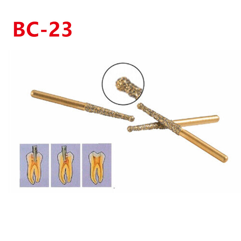 10PCS Dental Diamond Burs Endo Access Bur Open Preparing Pulp Cavity Bur