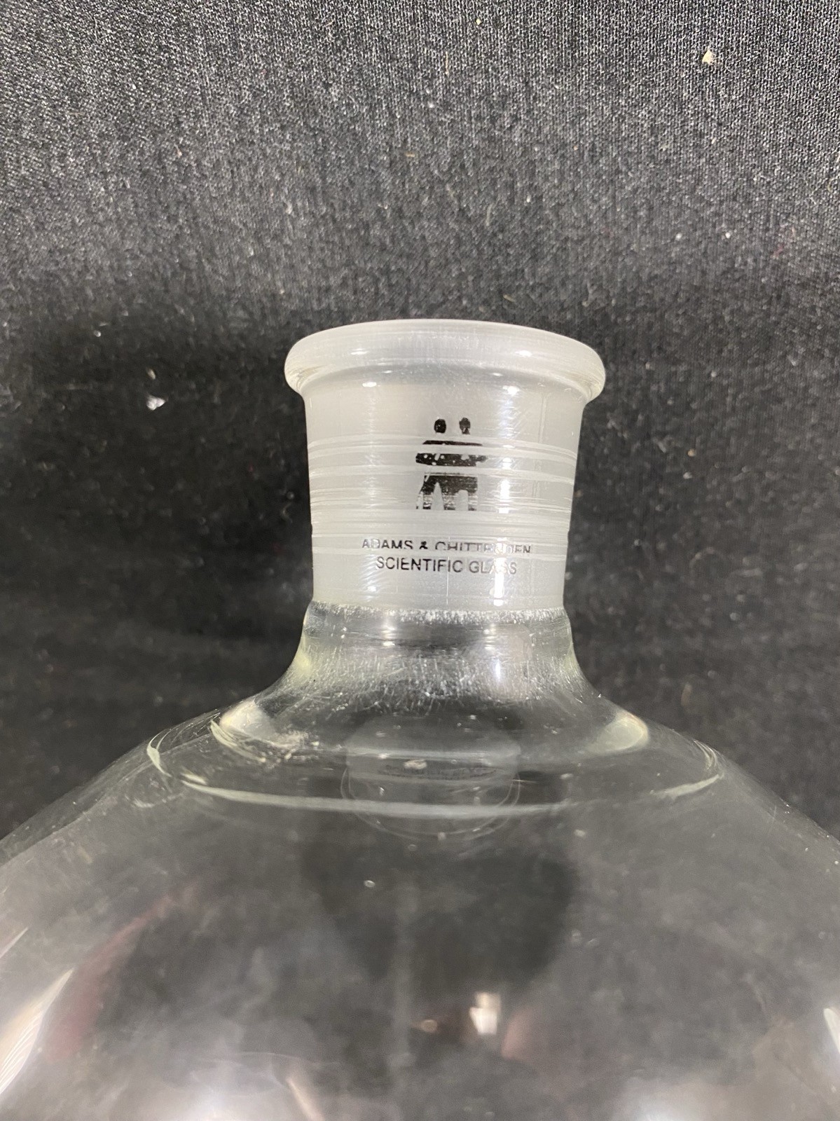 ADAMS & CHITTENDEN 1000mL Short Single Neck Round Bottom Boiling Flask 24/40