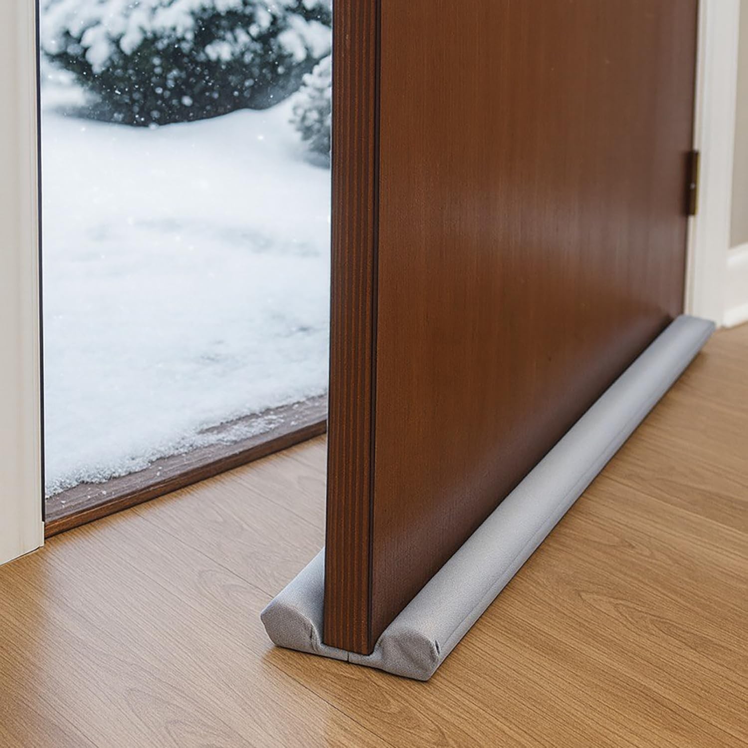 Door Draft Stopper Bottom Seal Strip White